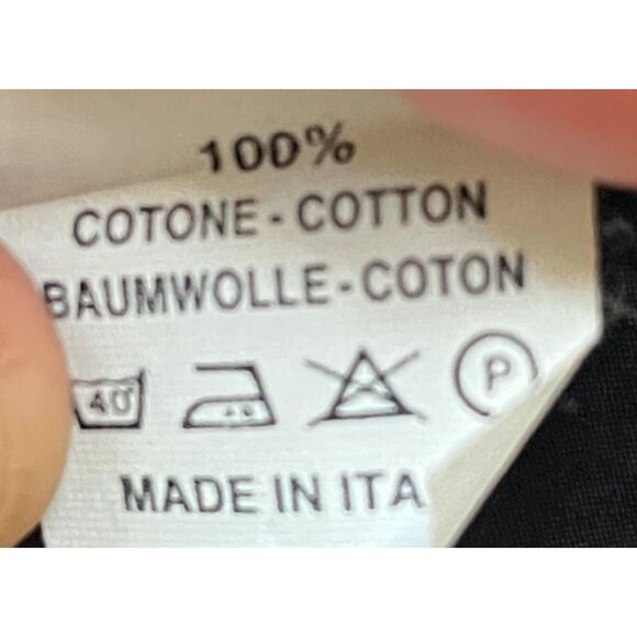 Vintage V2 By VERSACE Black 100% Cotton Button Up Shirt Top   Mens Size XL - Picture 6 of 12